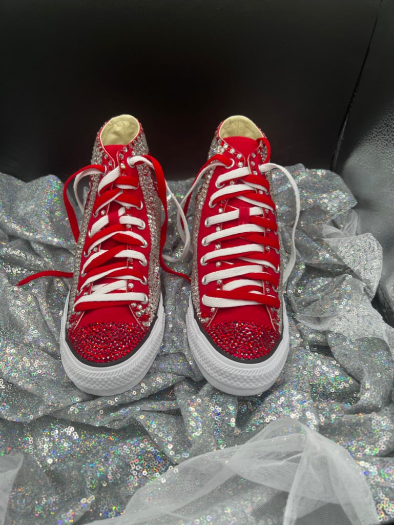 Greek'd Up Converse Collection-High Top-Delta Sigma Theta