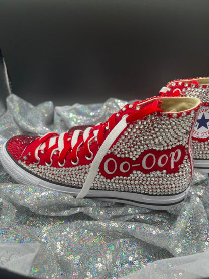 Greek'd Up Converse Collection-High Top-Delta Sigma Theta