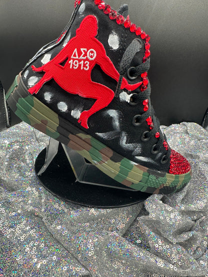 Greek'd Up Converse Collection-High Top-Delta Sigma Theta