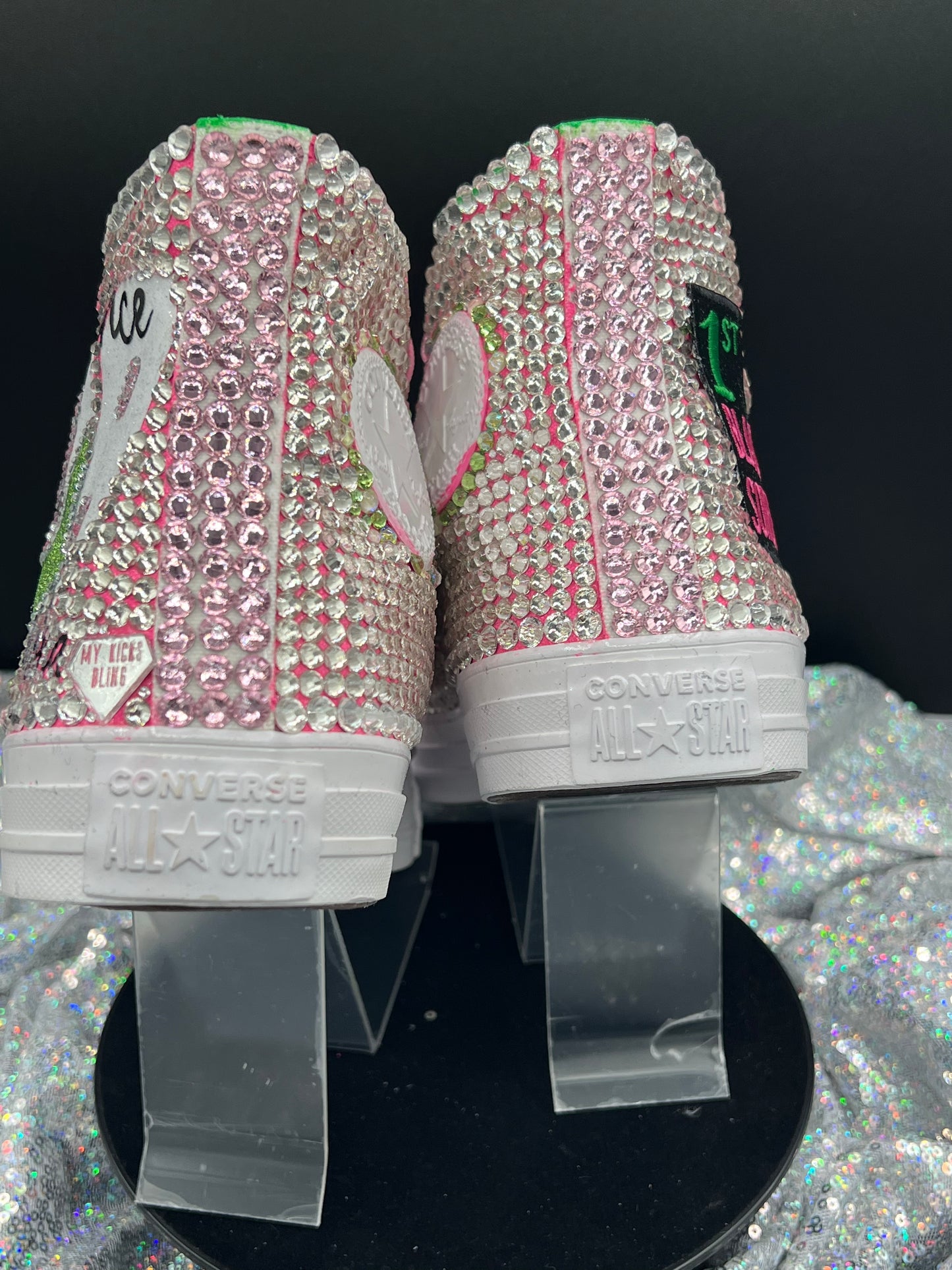 Greek'd Up Converse Collection-High Top-The Pretty Girl