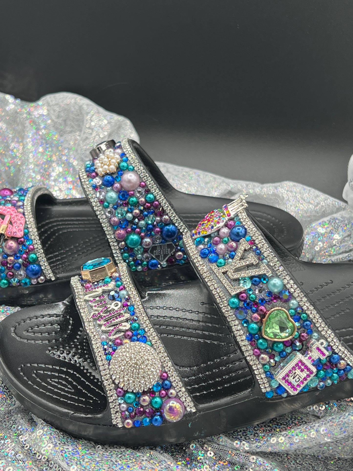 Embellished-Custom Croc Slides-Adult