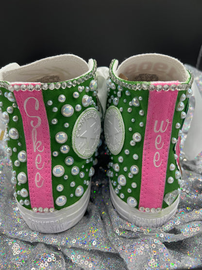 Greek'd Up Converse Collection-High Top-The Pretty Girl