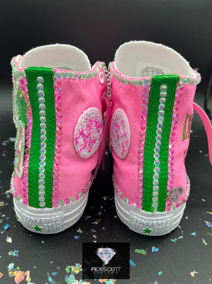 Greek'd Up Converse Collection-High Top-The Pretty Girl