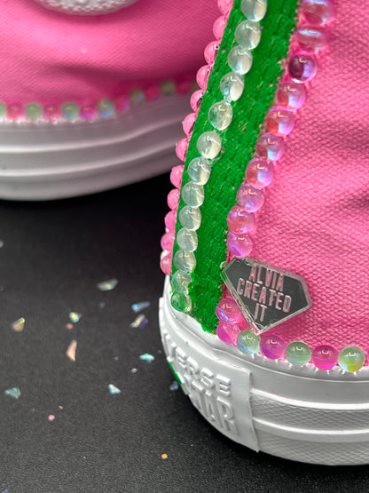 Greek'd Up Converse Collection-High Top-The Pretty Girl