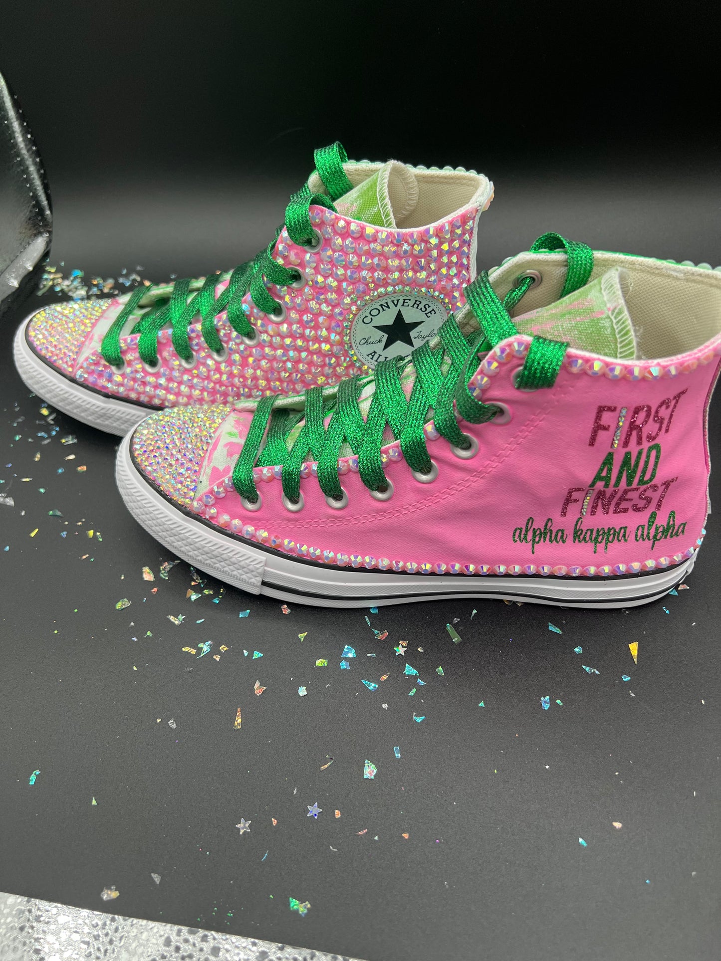 Greek'd Up Converse Collection-High Top-The Pretty Girl