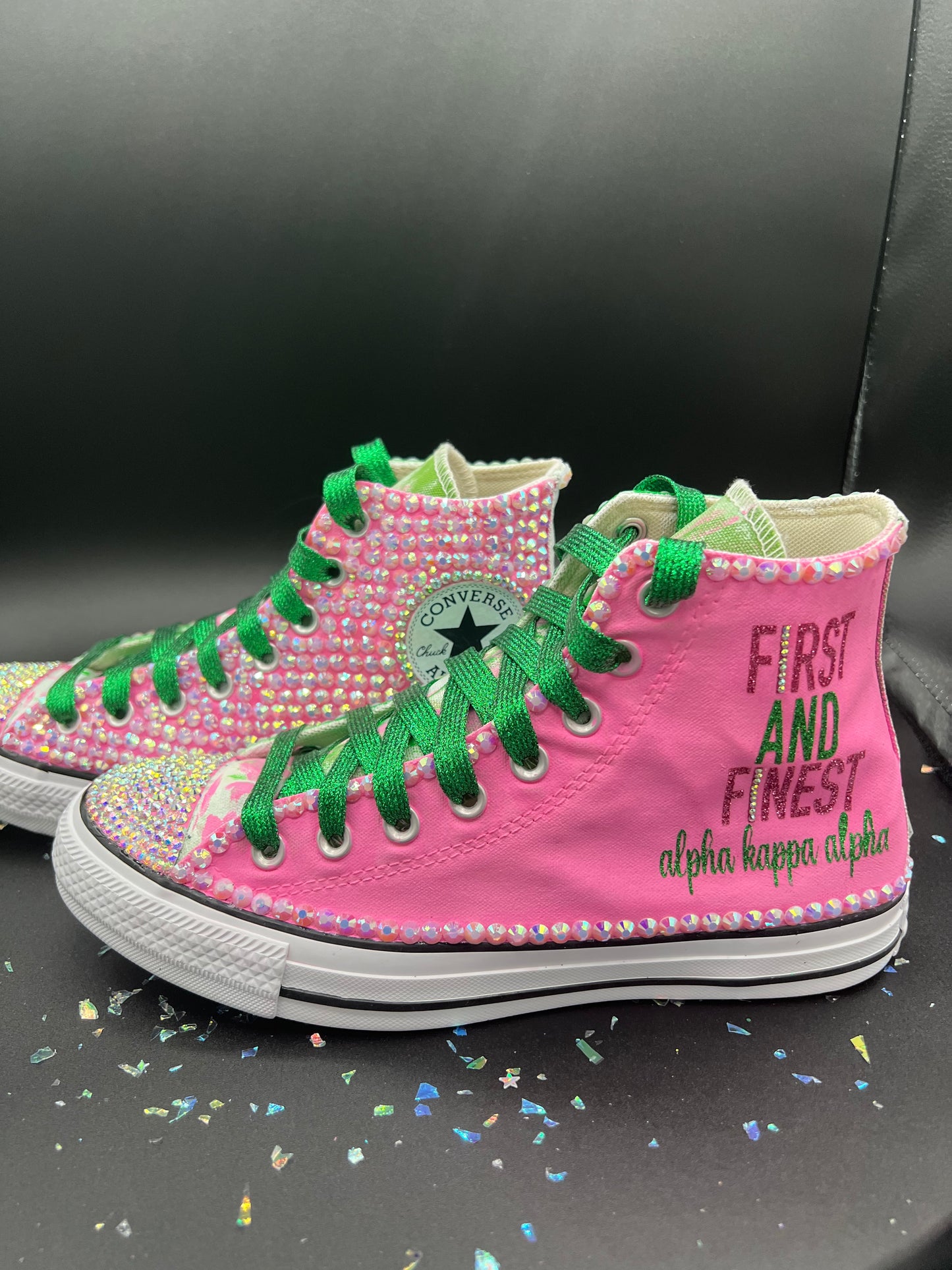 Greek'd Up Converse Collection-High Top-The Pretty Girl