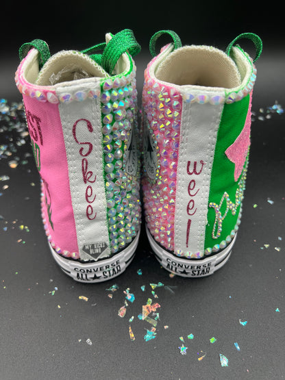 Greek'd Up Converse Collection-High Top-The Pretty Girl