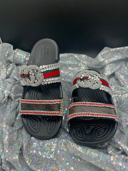 Embellished-Custom Croc Slides-Adult