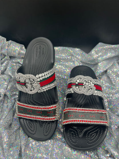 Embellished-Custom Croc Slides-Adult