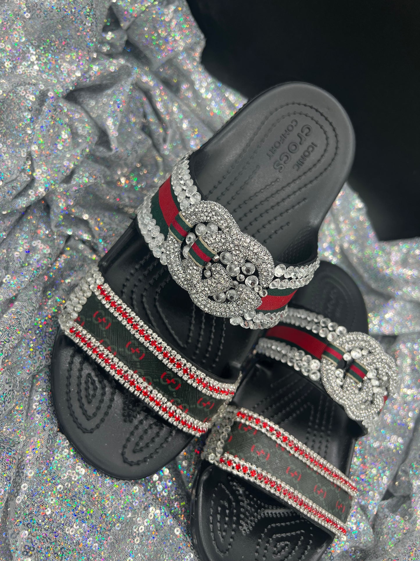 Embellished-Custom Croc Slides-Adult