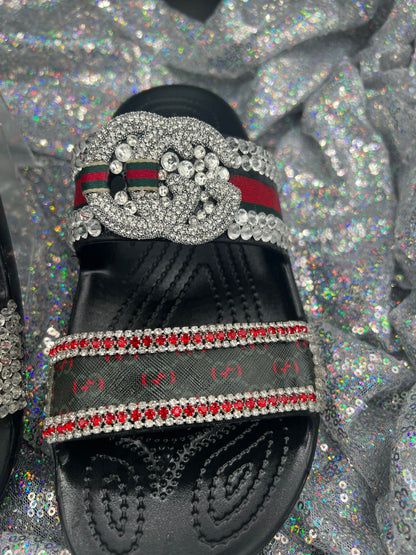 Embellished-Custom Croc Slides-Adult