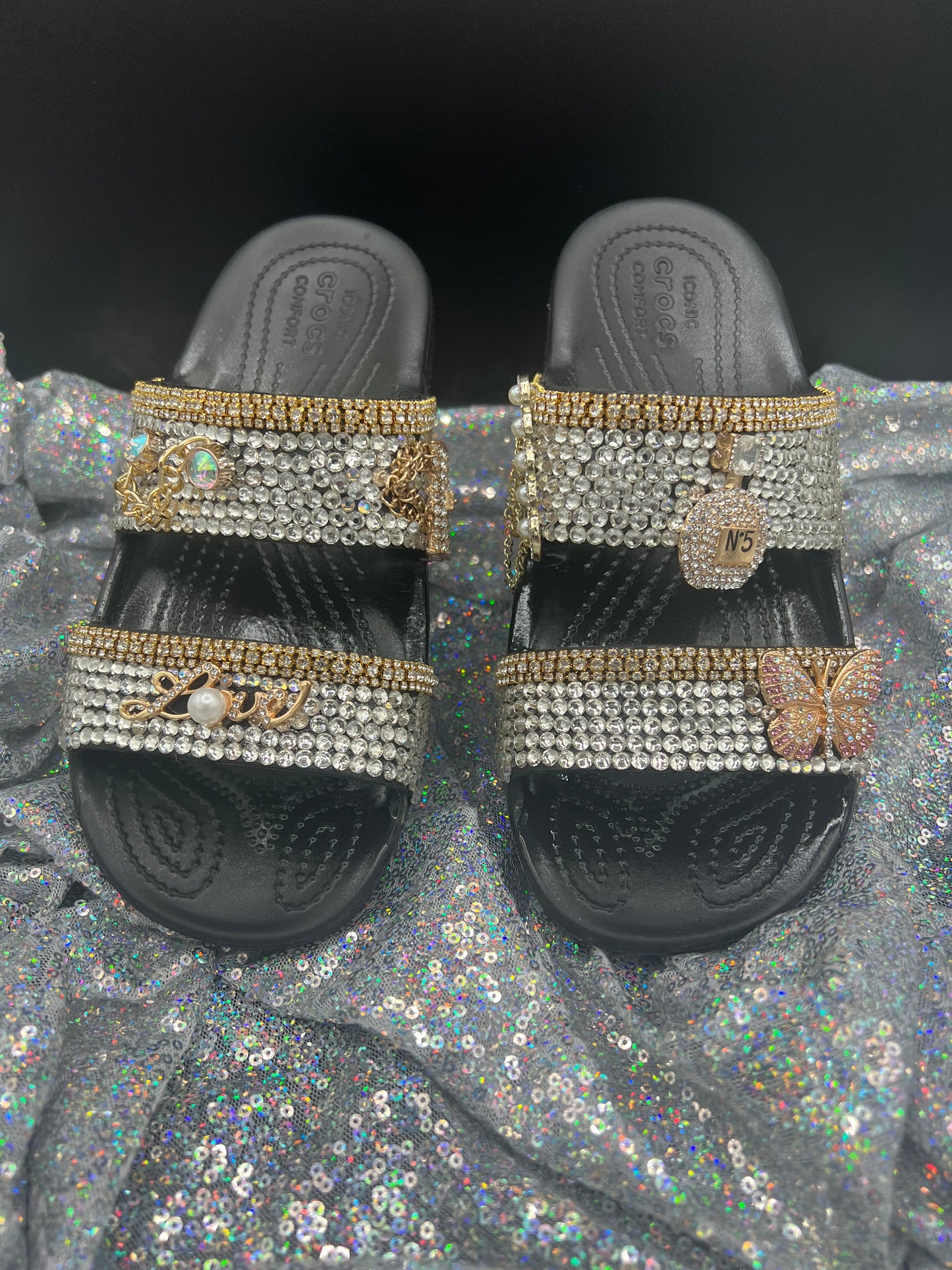 Embellished-Custom Croc Slides-Adult