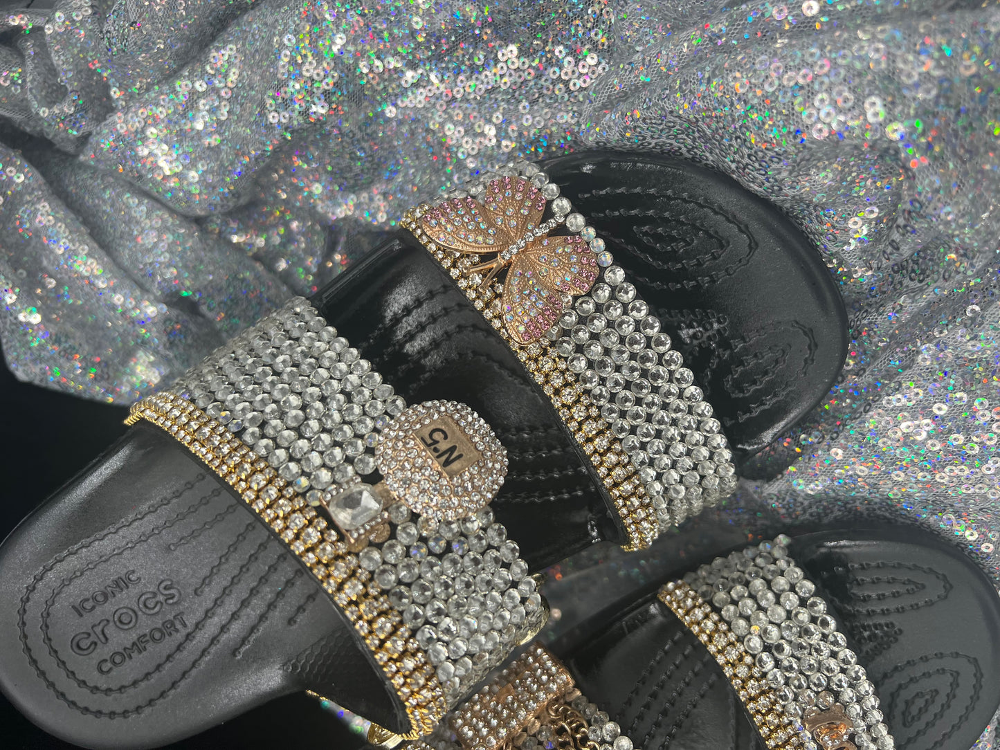 Embellished-Custom Croc Slides-Adult