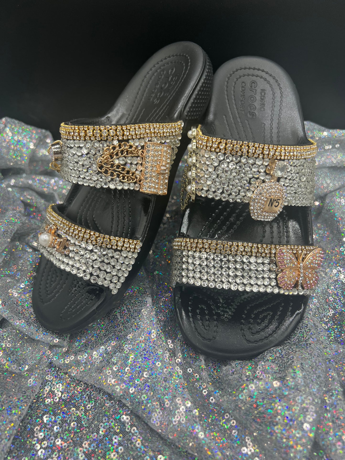 Embellished-Custom Croc Slides-Adult