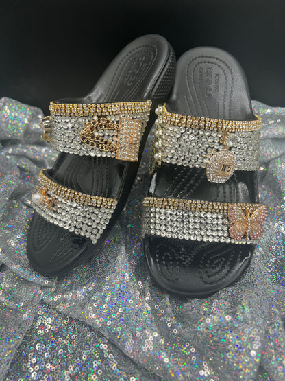 Embellished-Custom Croc Slides-Adult