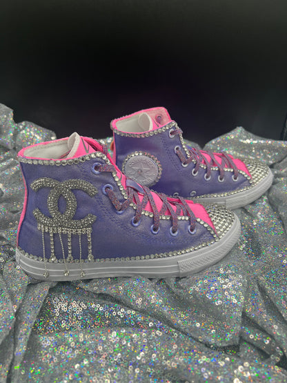 All Blinged Out Custom Converse-Kids