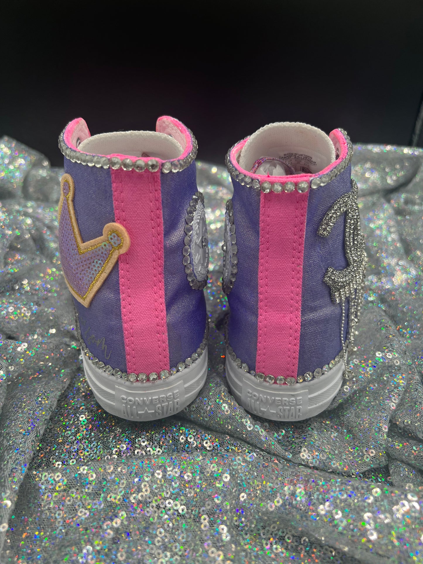 All Blinged Out Custom Converse-Kids