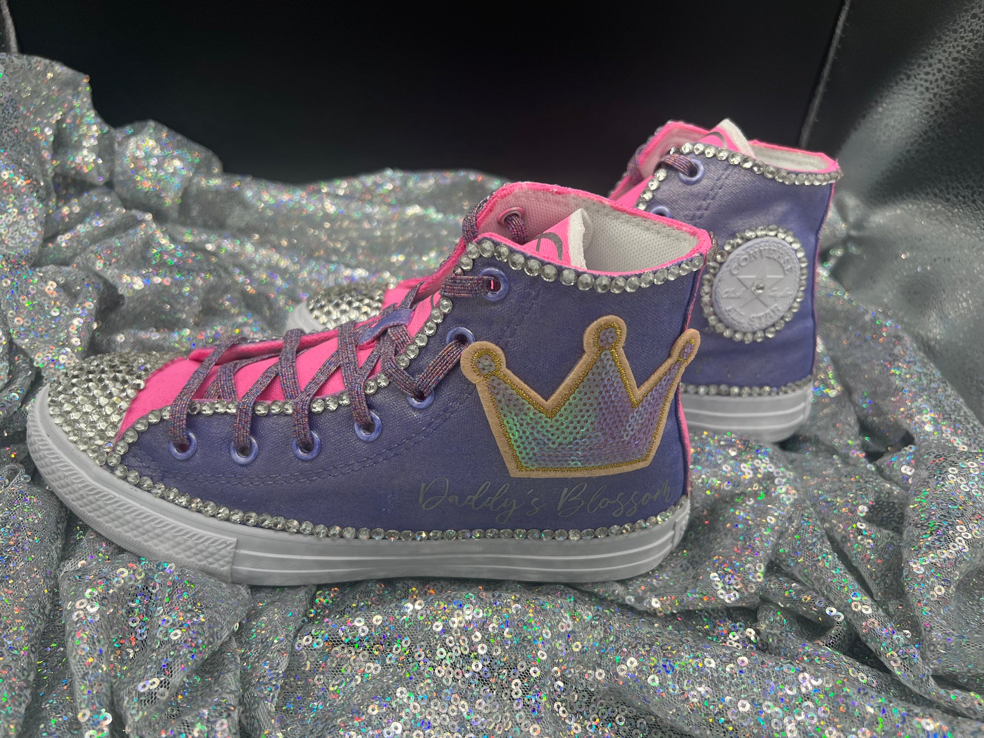 Diamonds & Pearls Custom Converse-Baby – The Art of Custom