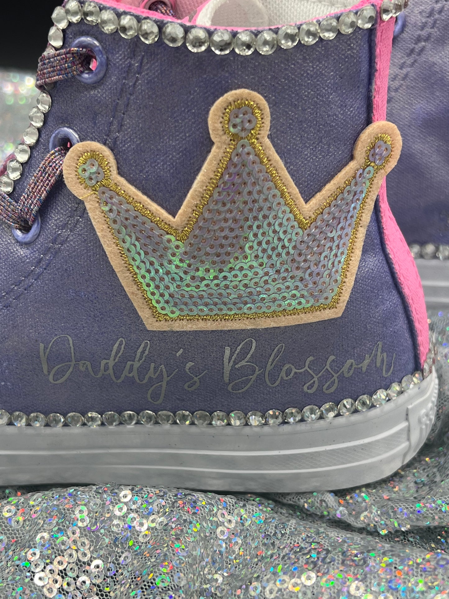 All Blinged Out Custom Converse-Kids