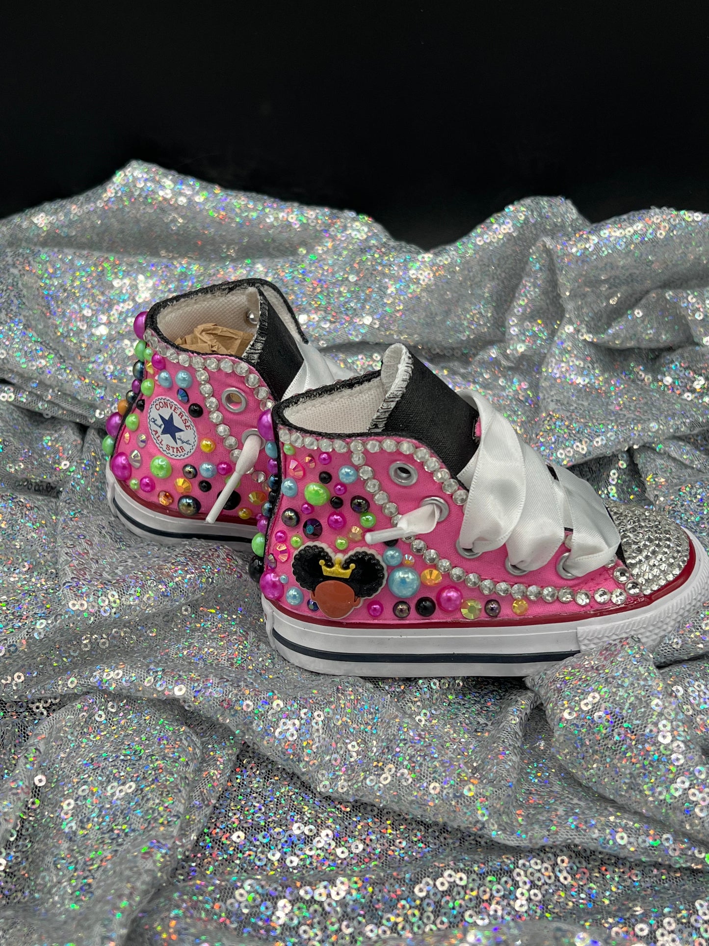 Diamonds & Pearls Custom Converse-Baby