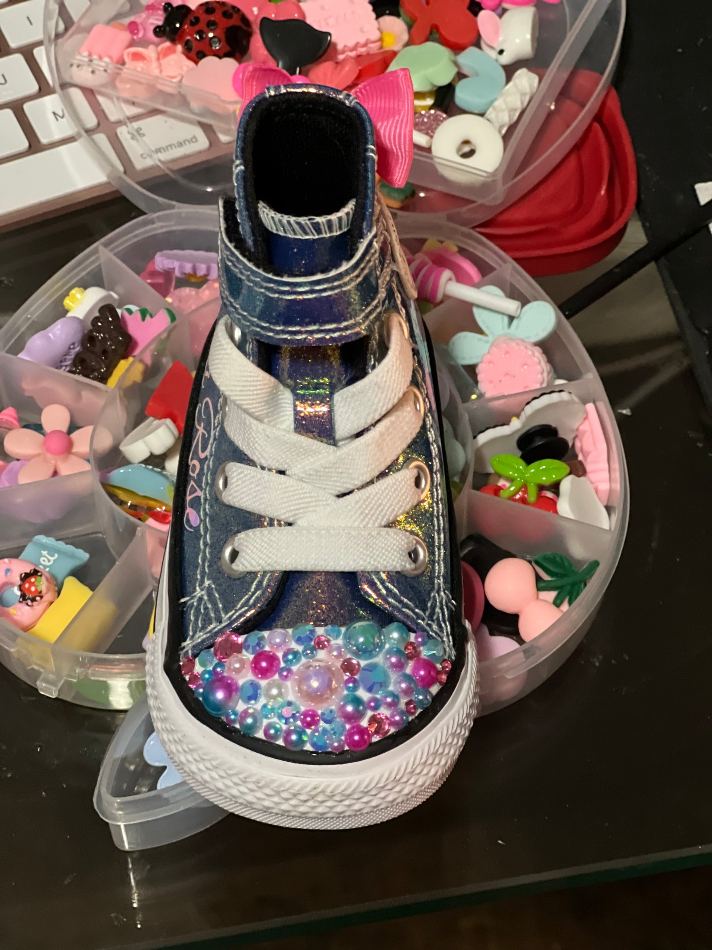 Diamonds & Pearls Custom Converse-Baby