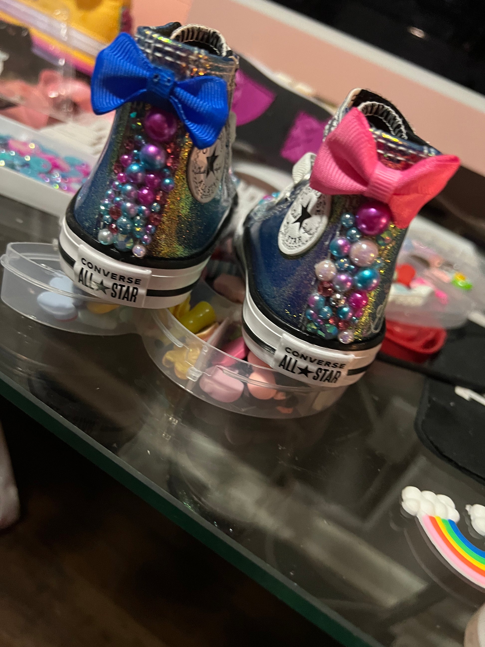 Diamonds & Pearls Custom Converse-Baby – The Art of Custom