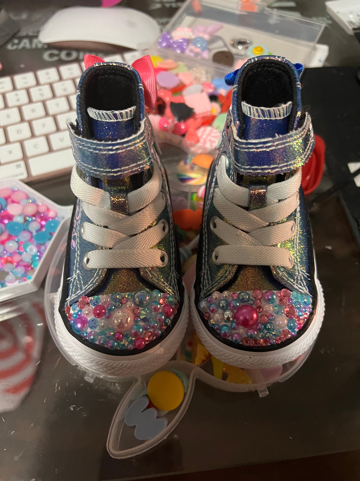 Diamonds & Pearls Custom Converse-Baby