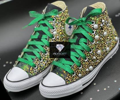 All Bling Converse Kicks- Adult High Top