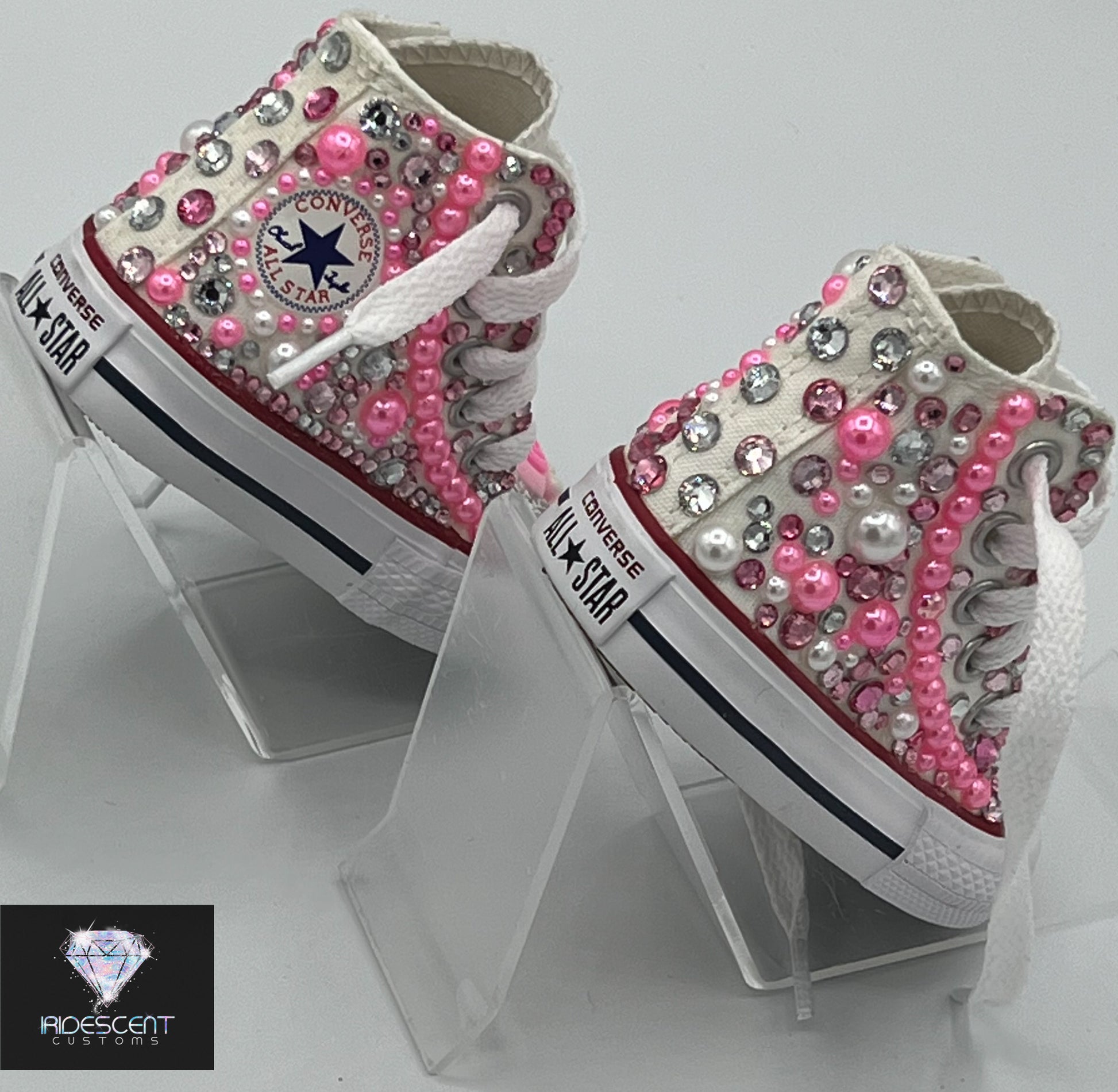 Diamonds & Pearls Custom Converse-Baby – The Art of Custom
