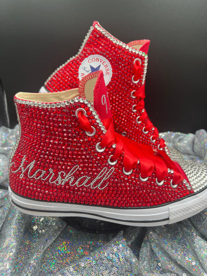 All Bling Converse Kicks- Adult High Top