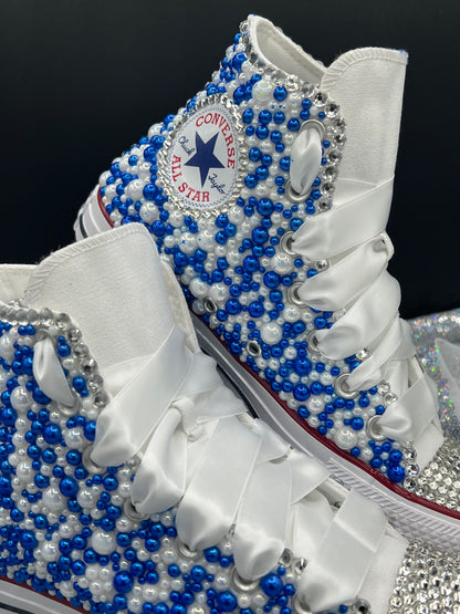 Diamonds & Pearls Custom Converse- Adult