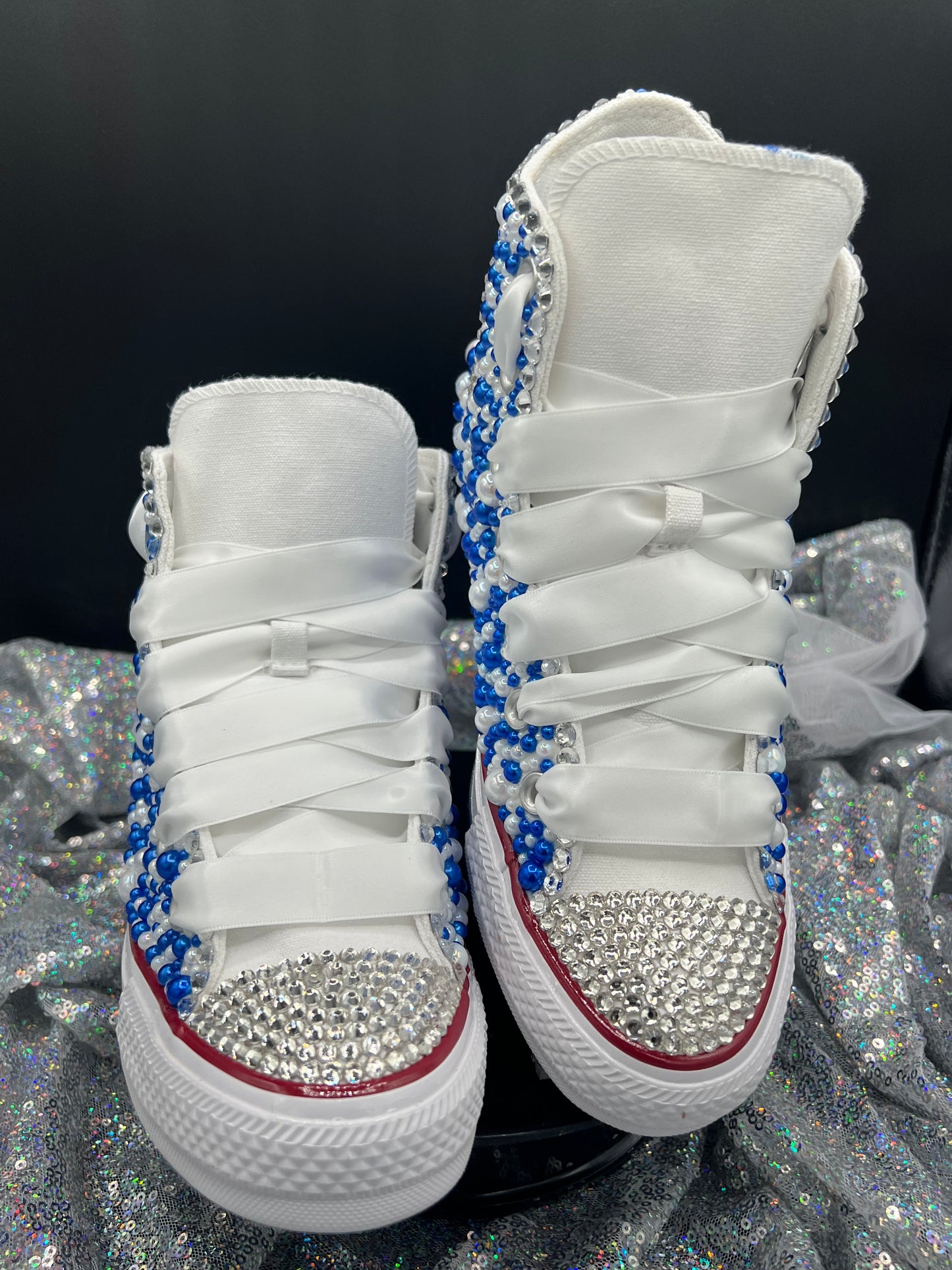 Diamonds & Pearls Custom Converse- Adult