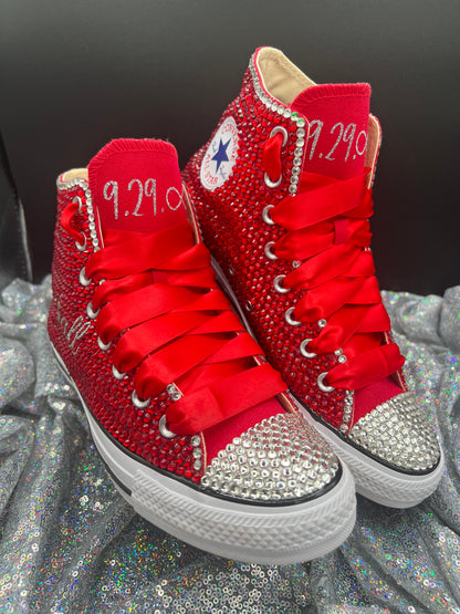 All Bling Converse Kicks- Adult High Top