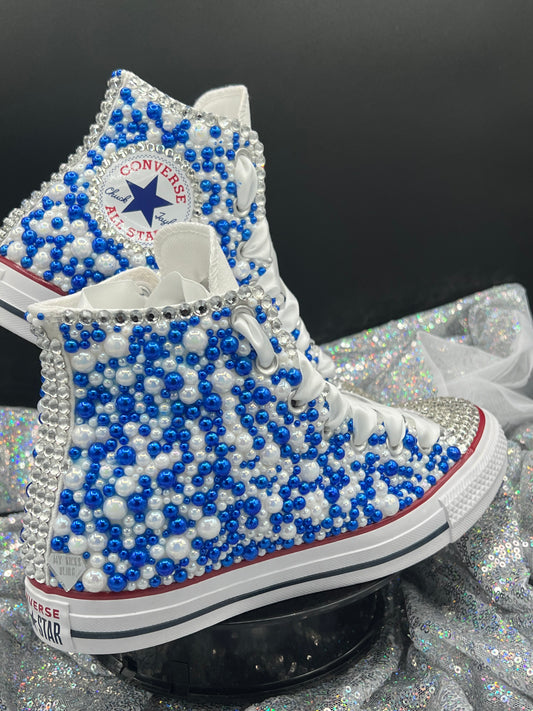 Diamonds & Pearls Custom Converse- Adult