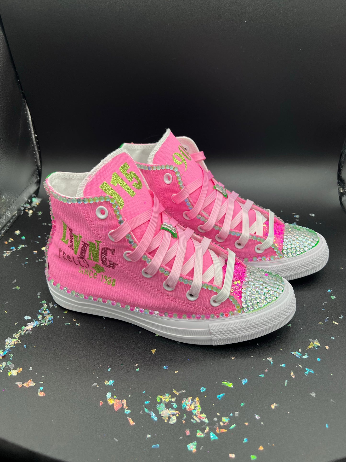 Greek'd Up Converse Collection-High Top-The Pretty Girl