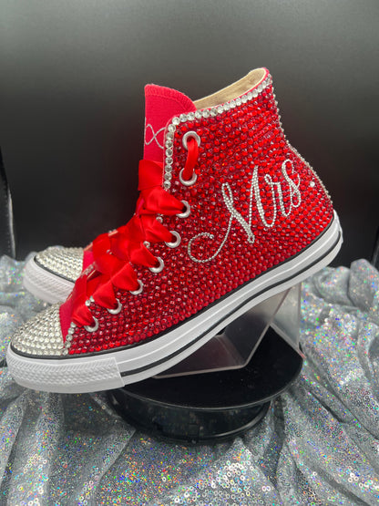 All Bling Converse Kicks- Adult High Top