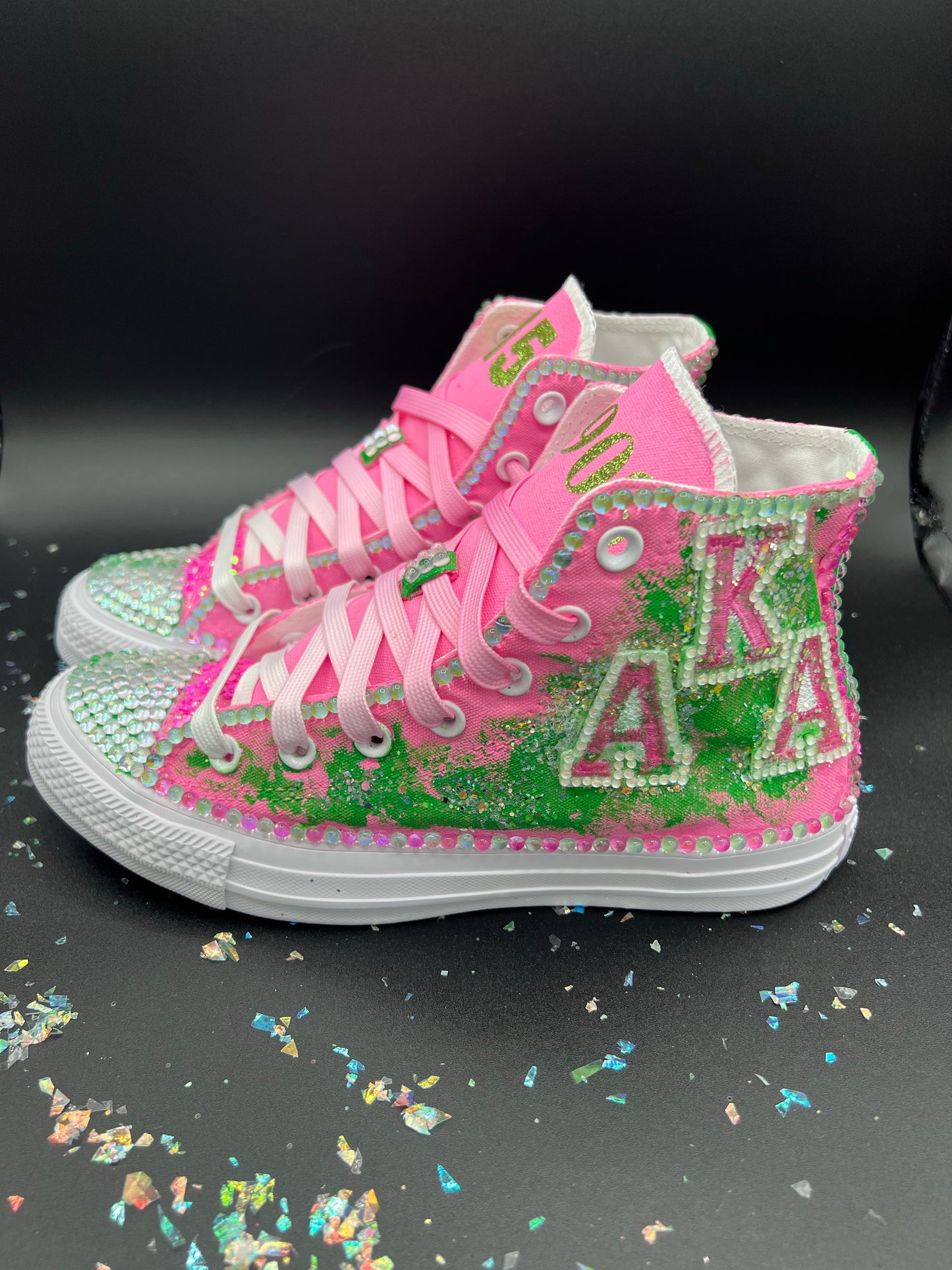 Greek'd Up Converse Collection-High Top-The Pretty Girl