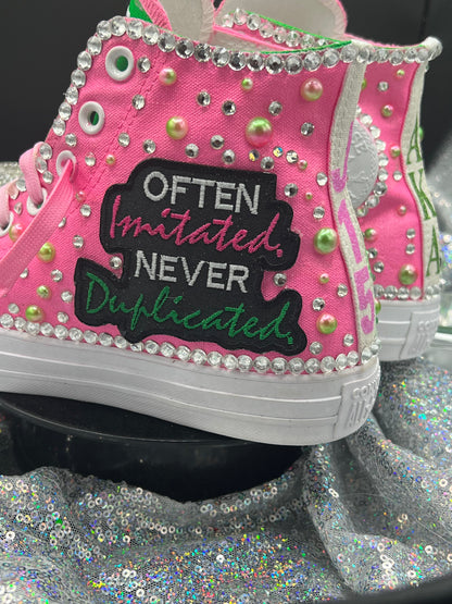 Greek'd Up Converse Collection-High Top-The Pretty Girl