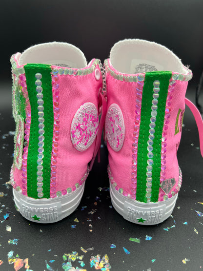 Greek'd Up Converse Collection-High Top-The Pretty Girl